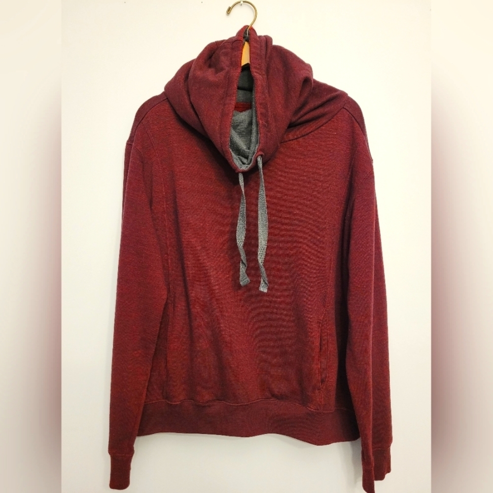 FUSAI Cowl Neck Maroon  Sweater